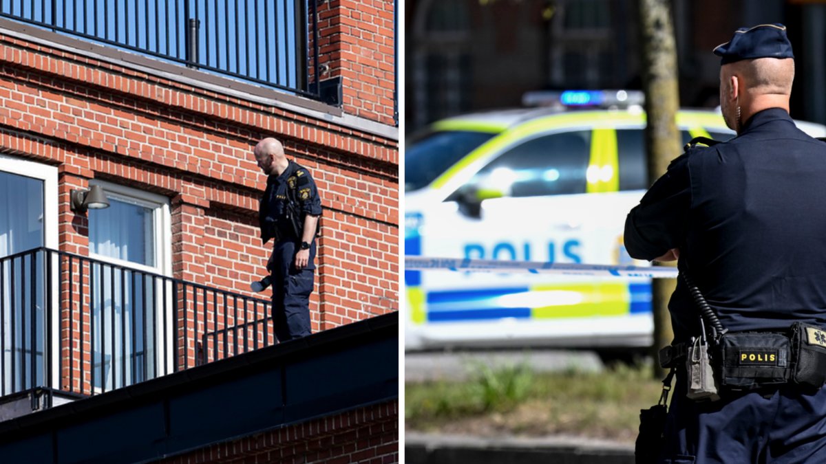 Polisens kriminaltekniker på plats på ett hotelltak i Malmö den 5 maj sedan en kvinna hittats svårt skadad.